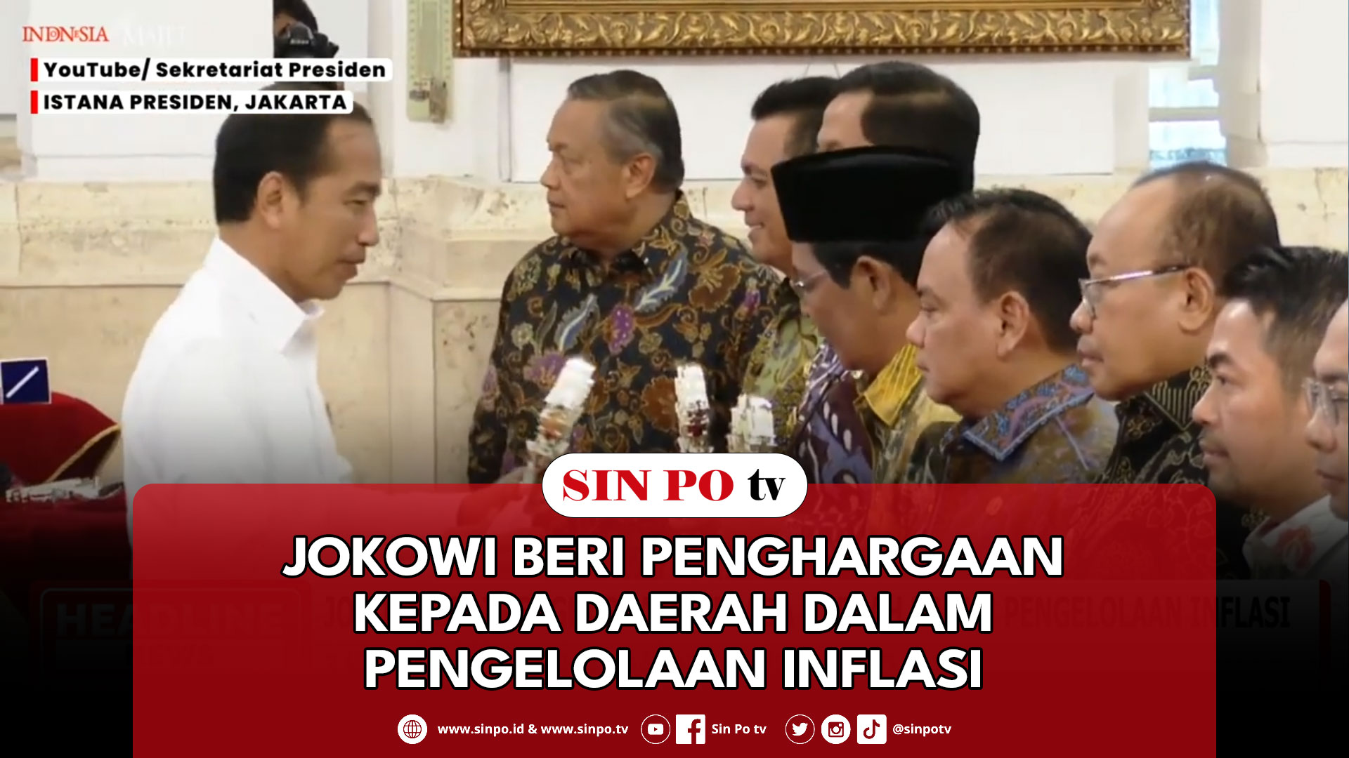 Jokowi Beri Penghargaan Kepada Daerah Dalam Pengelolaan Inflasi