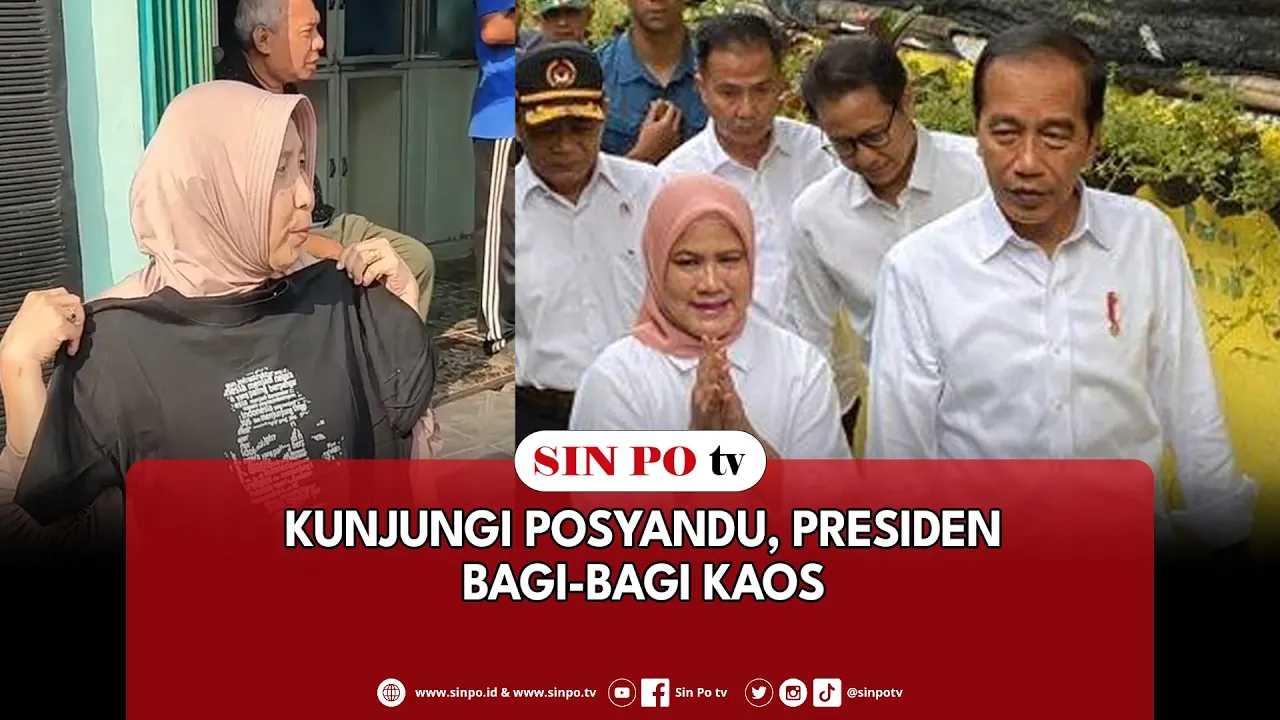 Kunjungi Posyandu, Presiden Bagi-Bagi Kaos