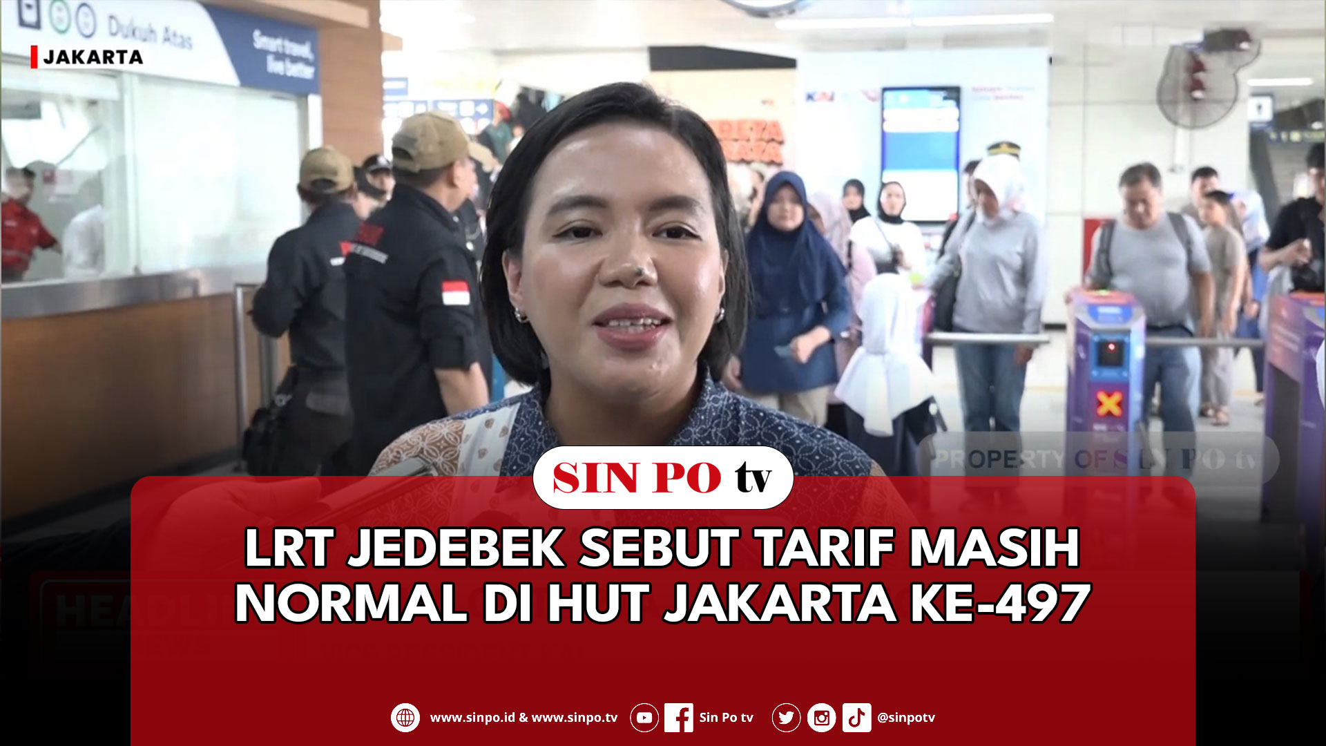 LRT Jedebek Sebut Tarif Masih Normal Di HUT Jakarta Ke-497