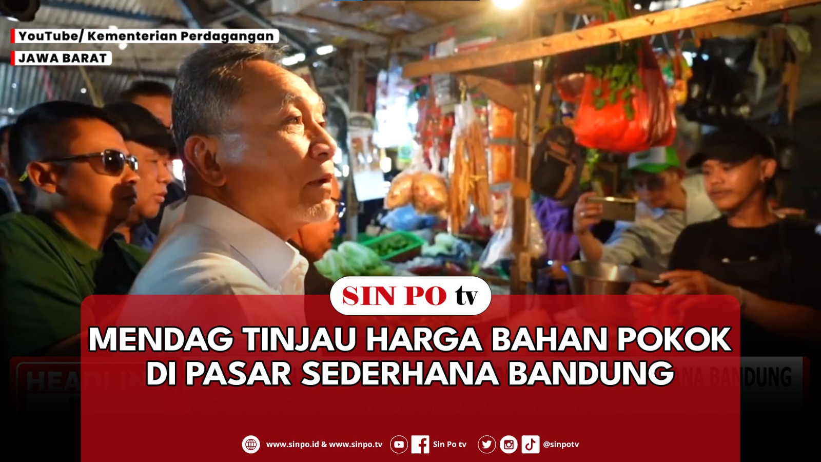Mendag Tinjau Harga Bahan Pokok Di Pasar Sederhana Bandung