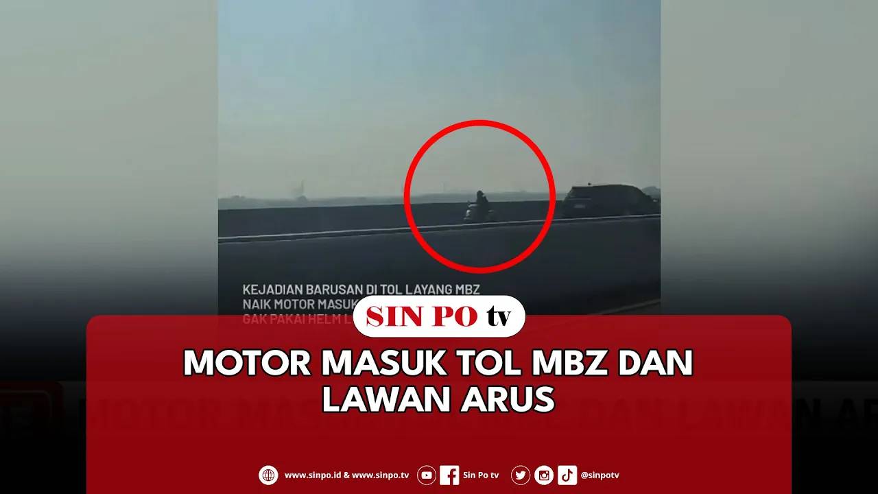 Motor Masuk Tol MBZ Dan Lawan Arus