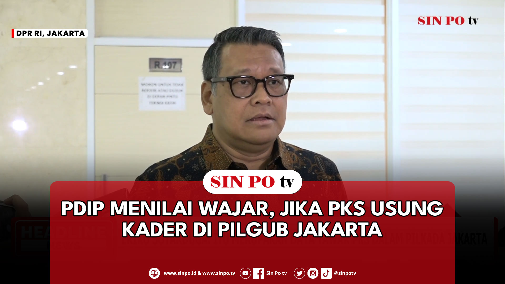 PDIP Menilai Wajar, Jika PKS Usung Kader Di Pilgub Jakarta