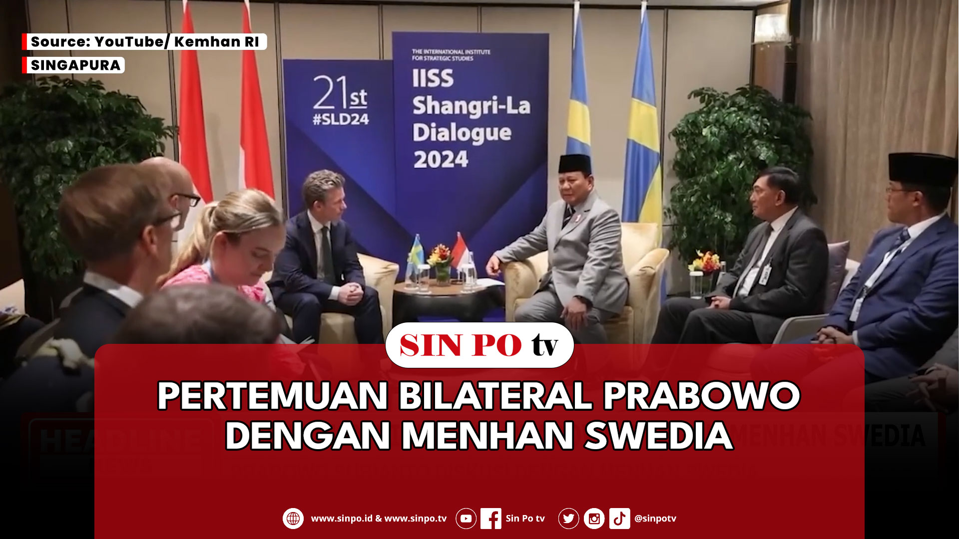 Pertemuan Bilateral Prabowo Dengan Menhan Swedia