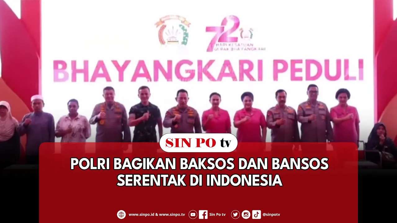 Polri Bagikan Baksos Dan Bansos Serentak Di Indonesia