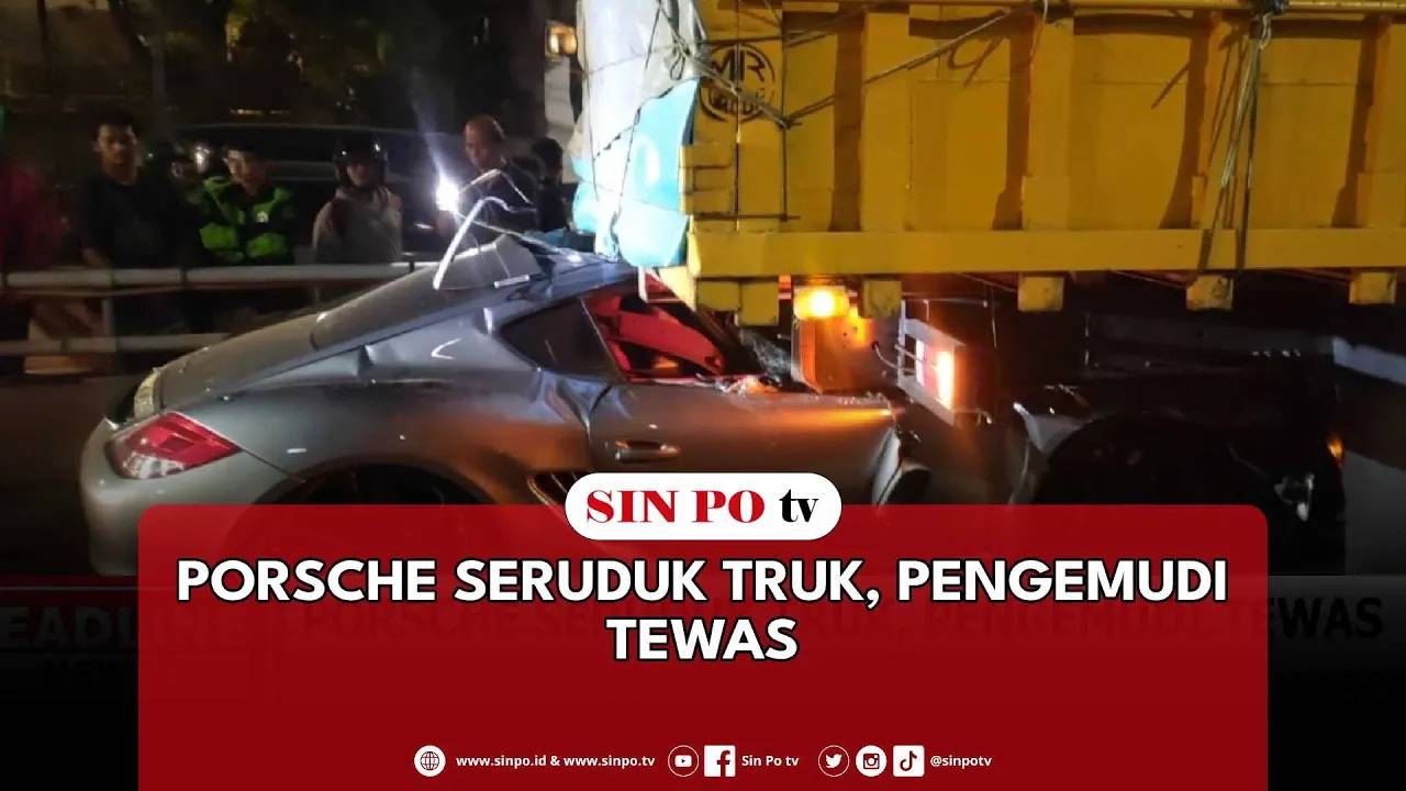 Porsche Seruduk Truk, Pengemudi Tewas