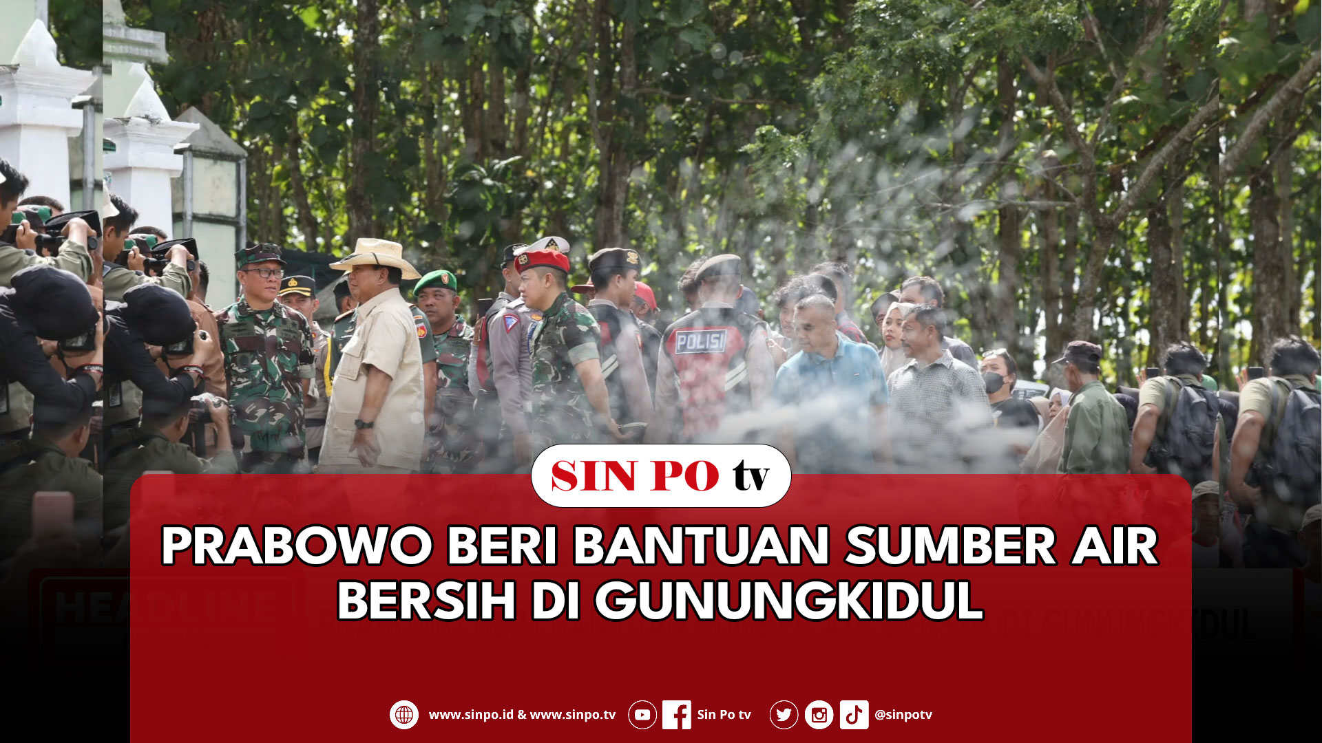 Prabowo Beri Bantuan Sumber Air Bersih Di Gunungkidul