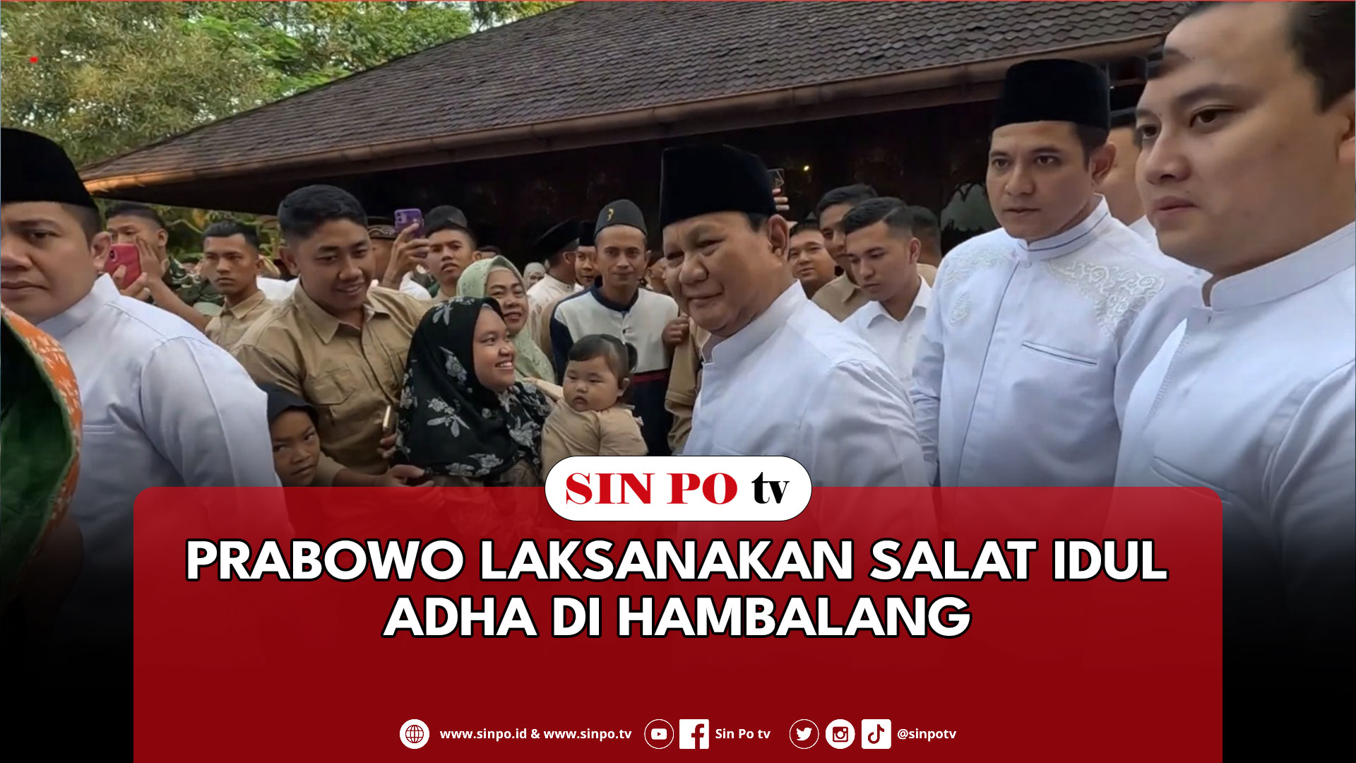 Prabowo Laksanakan Salat Idul Adha Di Hambalang