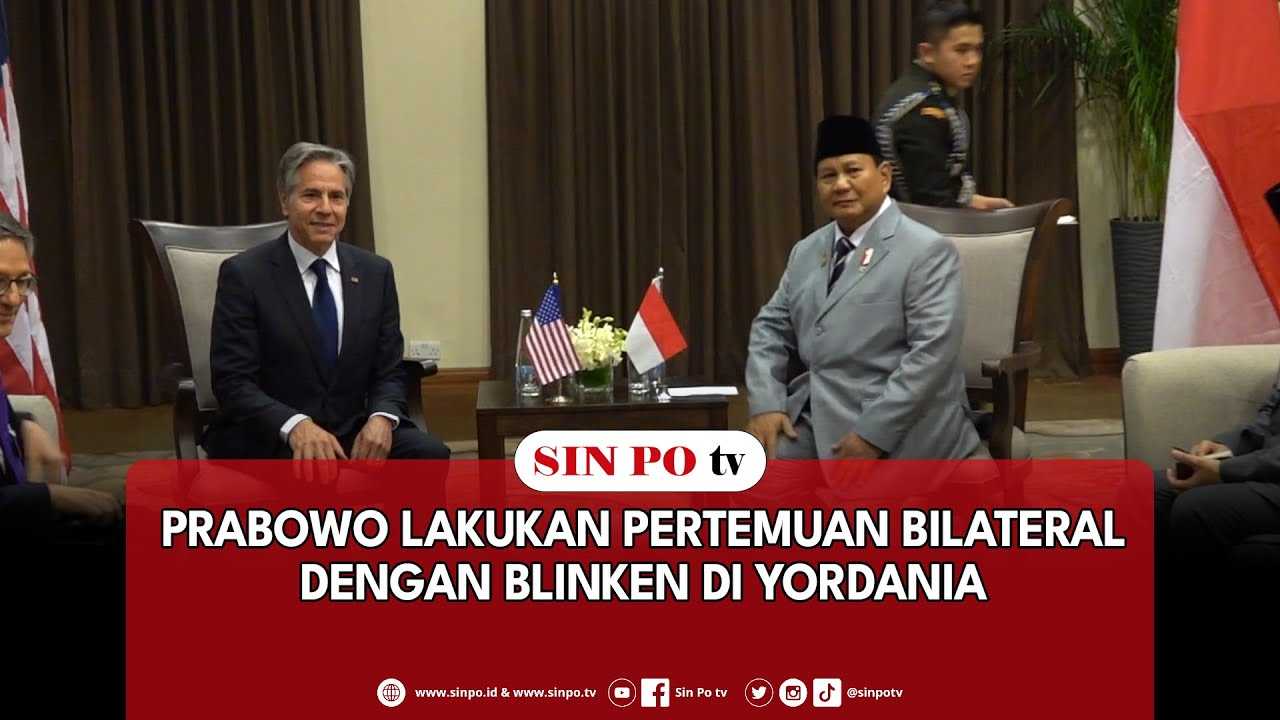 Prabowo Lakukan Pertemuan Bilateral Dengan Blinken Di Yordania