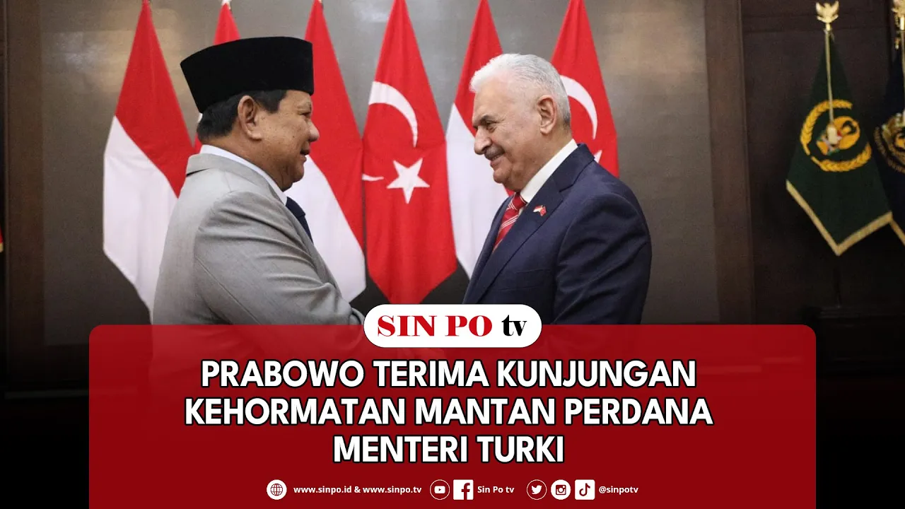 Prabowo Terima Kunjungan Kehormatan Mantan Perdana Menteri Turki