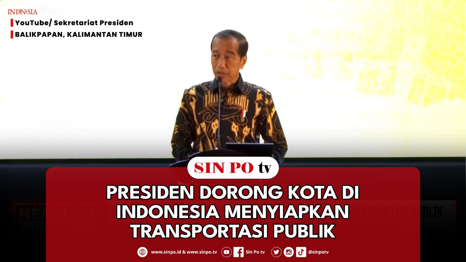 Presiden Dorong Kota di Indonesia Menyiapkan Transportasi Publik