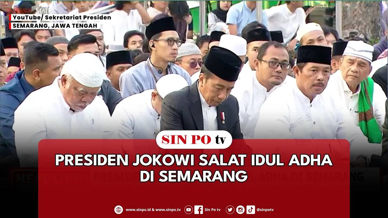 Presiden Jokowi Salat Idul Adha Di Semarang