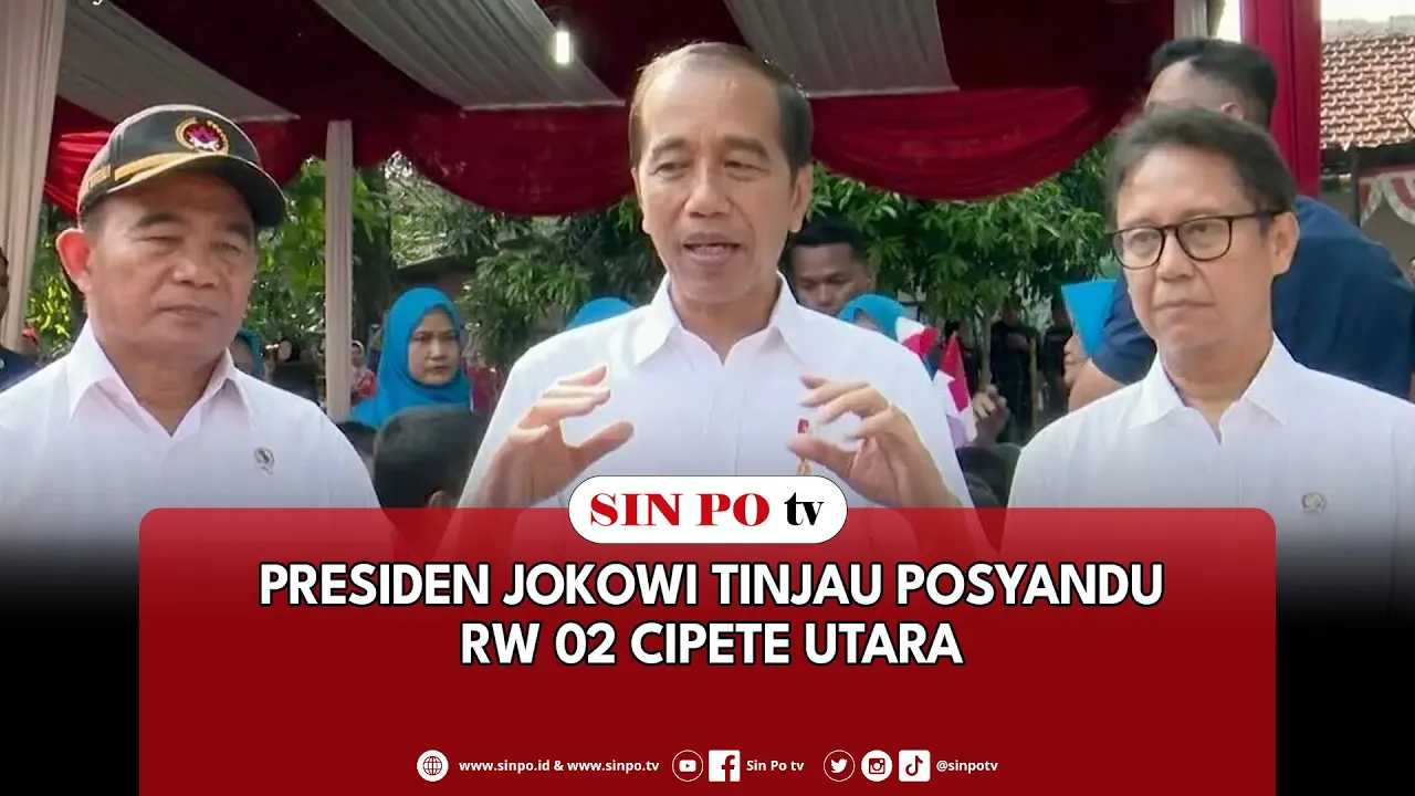 Presiden Jokowi Tinjau Posyandu RW 02 Cipete Utara