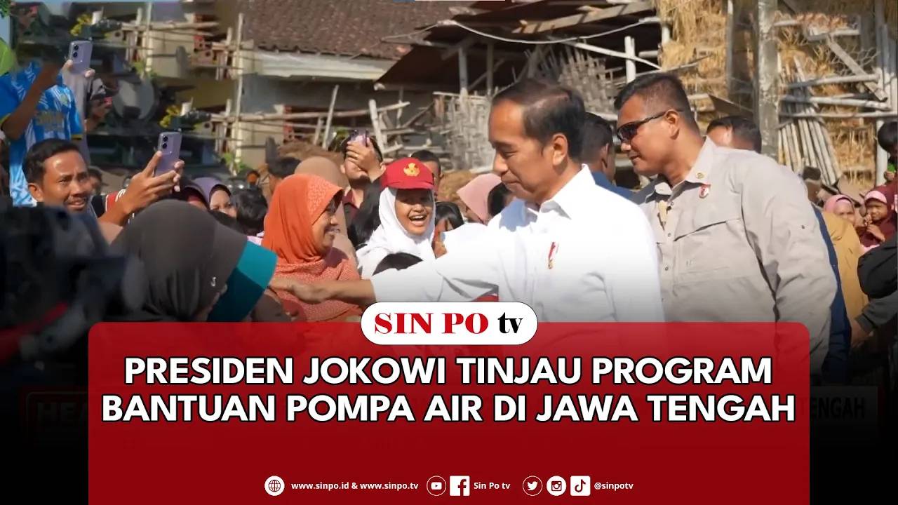 Presiden Jokowi Tinjau Program Bantuan Pompa Air Di Jawa Tengah