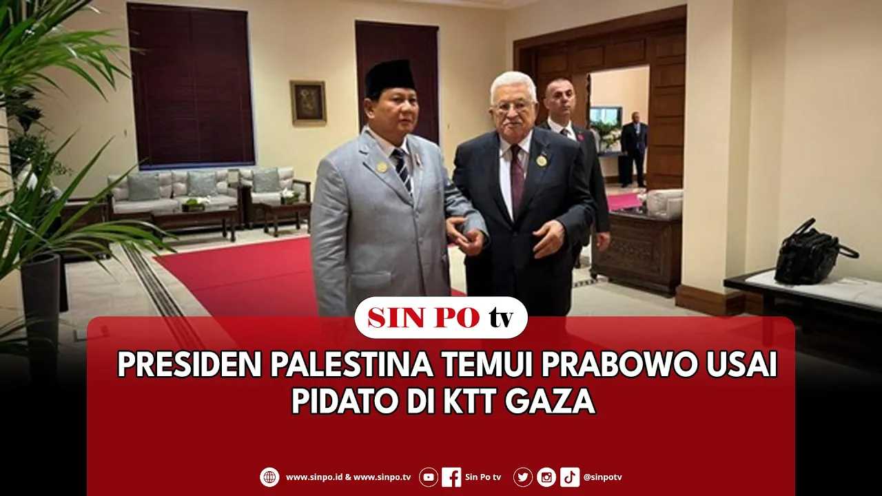 Presiden Palestina Temui Prabowo Usai Pidato Di KTT Gaza