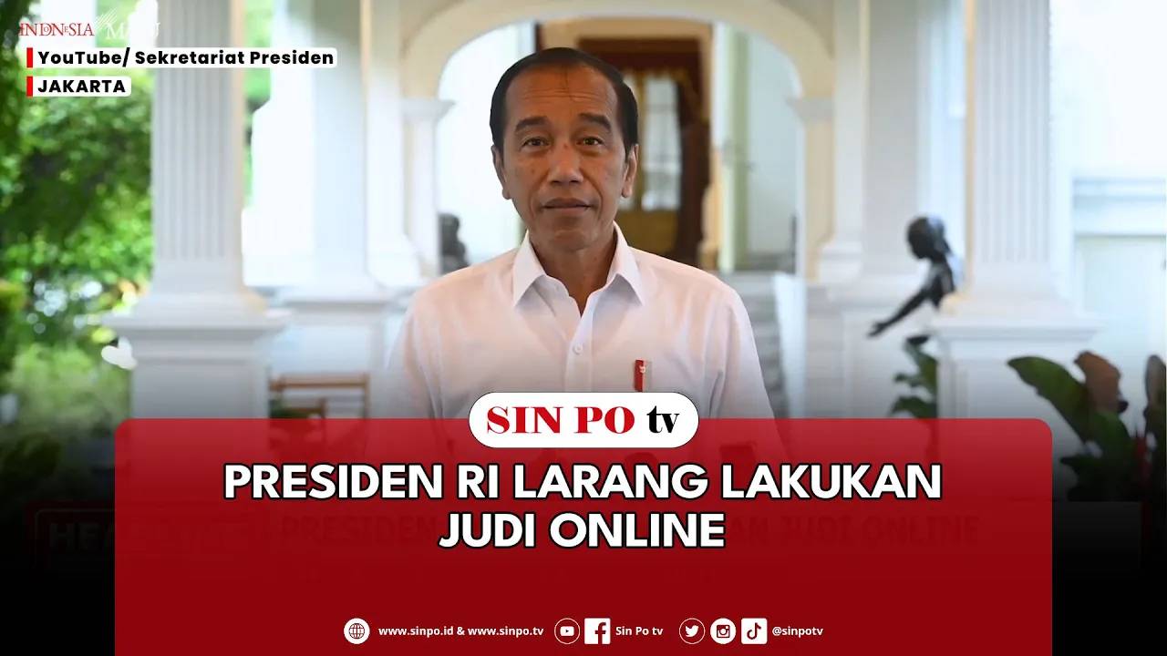 Presiden RI Larang Lakukan Judi Online