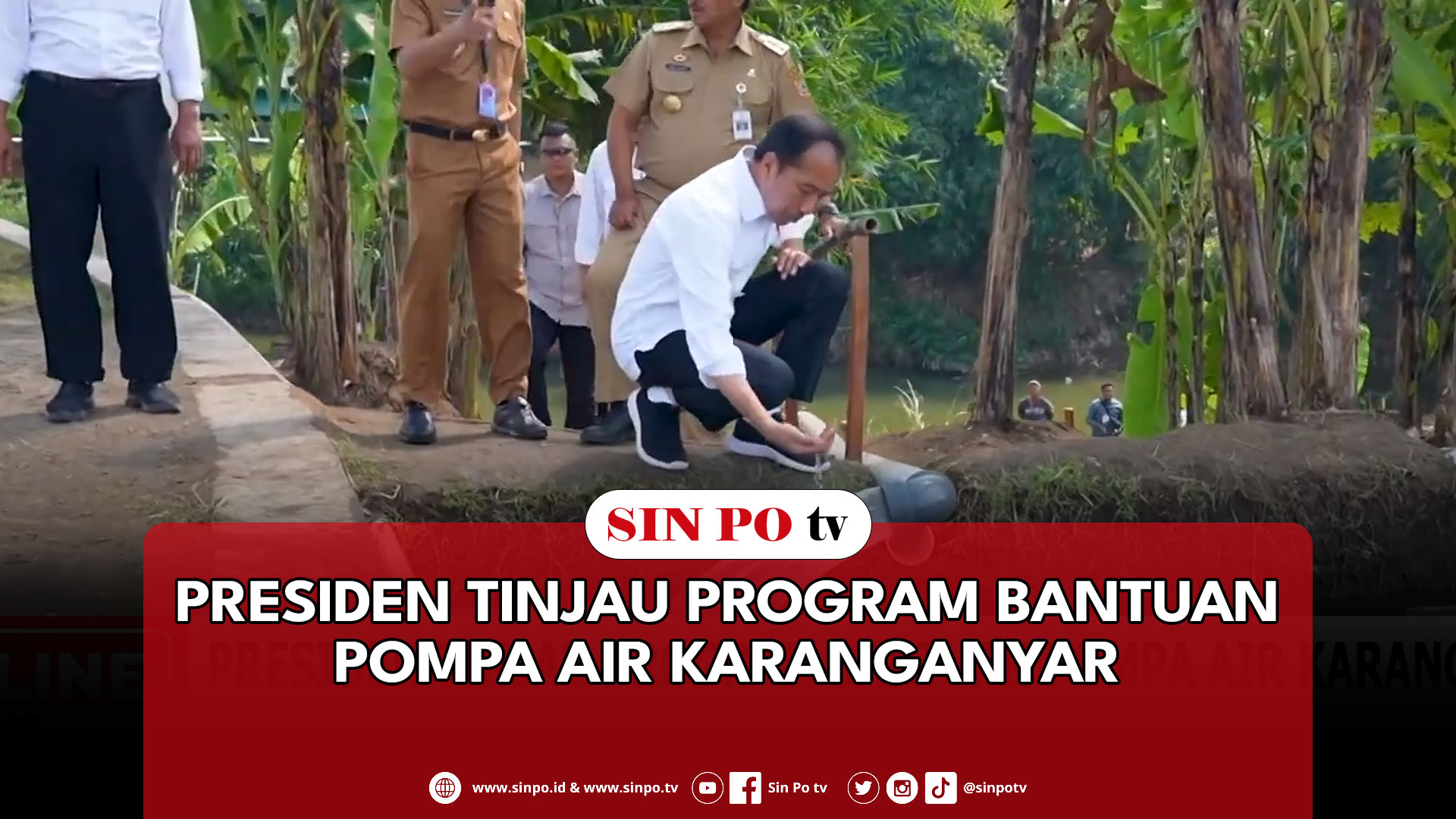 Presiden Tinjau Program Bantuan Pompa Air Karanganyar