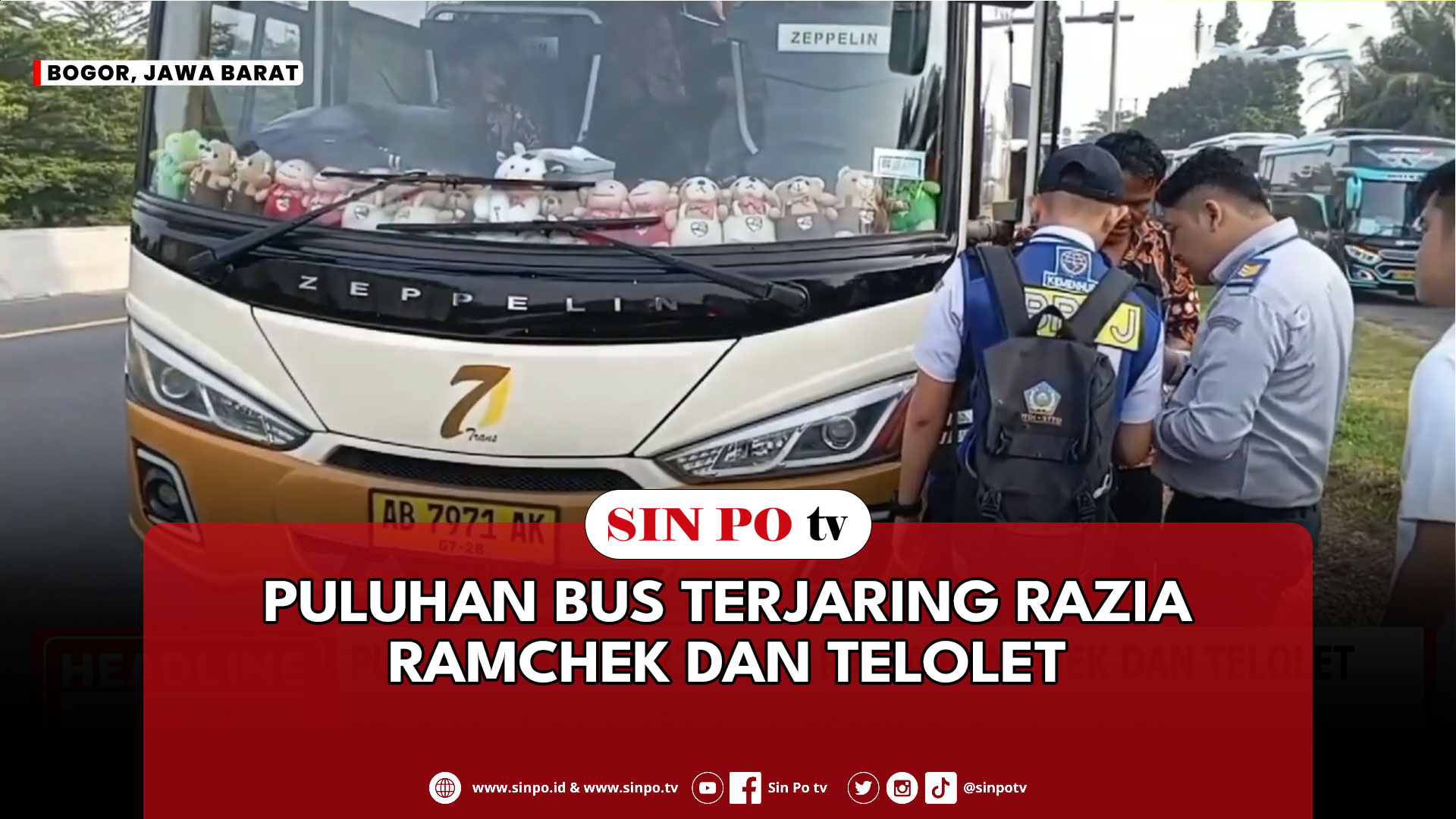 Puluhan Bus Terjaring Razia Ramchek Dan Telolet