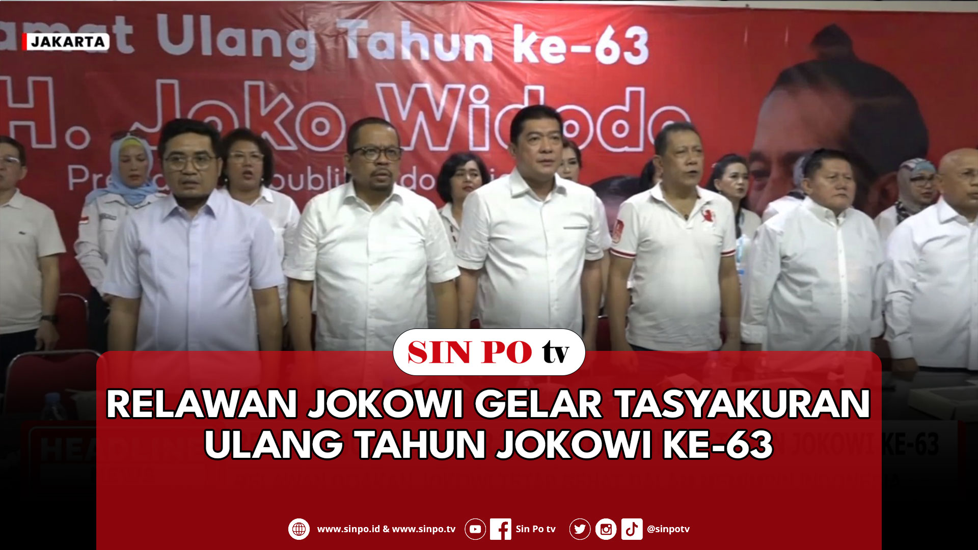Relawan Jokowi Gelar Tasyakuran Ulang Tahun Jokowi Ke-63
