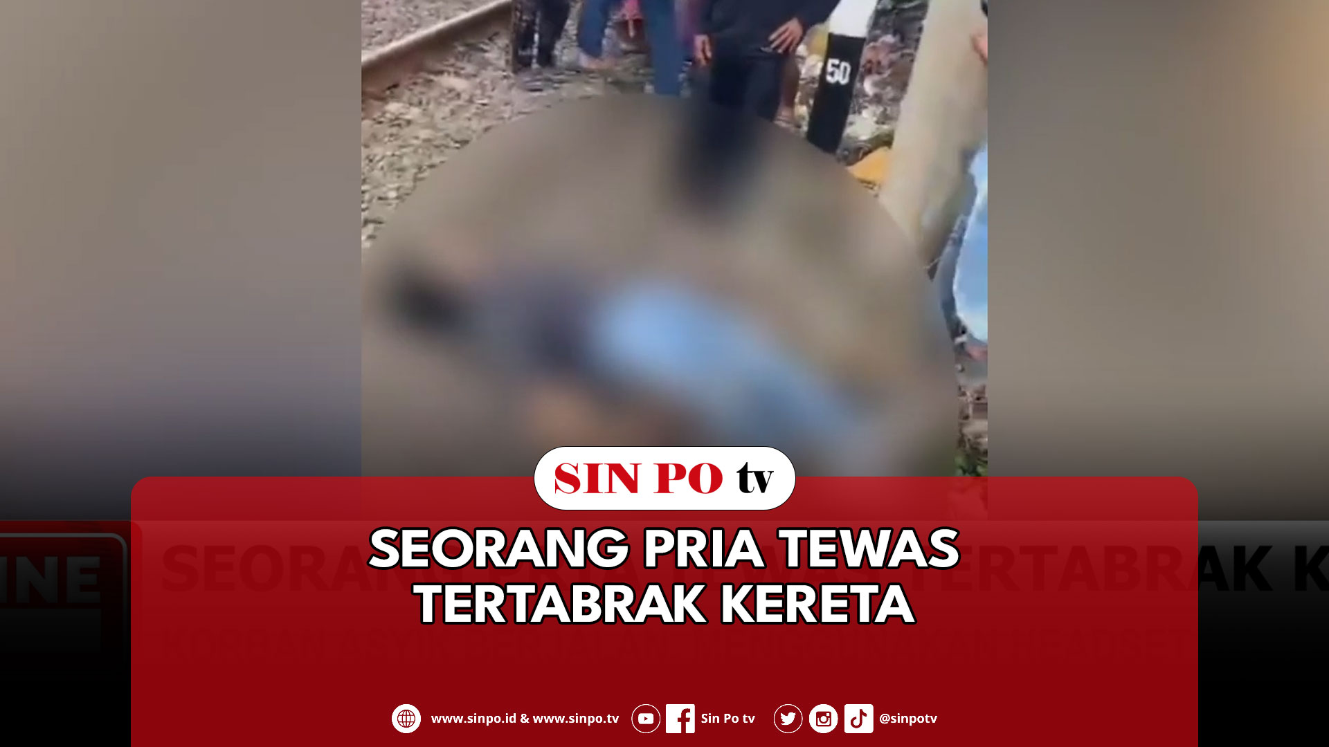 Seorang Pria Tewas Tertabrak Kereta