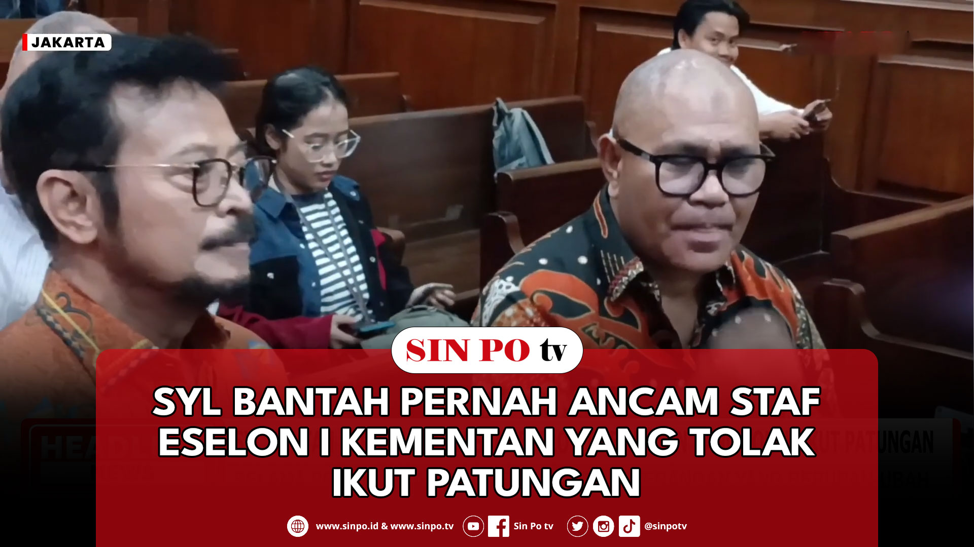 SYL Bantah Pernah Ancam Staf Eselon I Kementan Yang Tolak Ikut Patungan