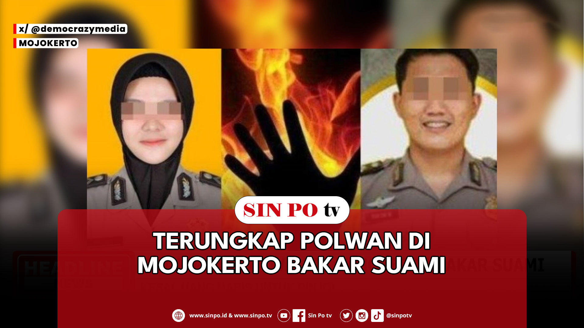 Terungkap Polwan Di Mojokerto Bakar Suami