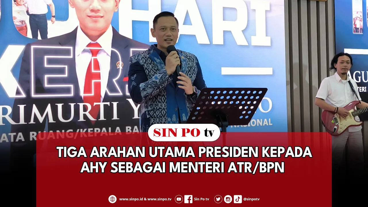 Tiga Arahan Utama Presiden Kepada AHY Sebagai Menteri ATR/BPN