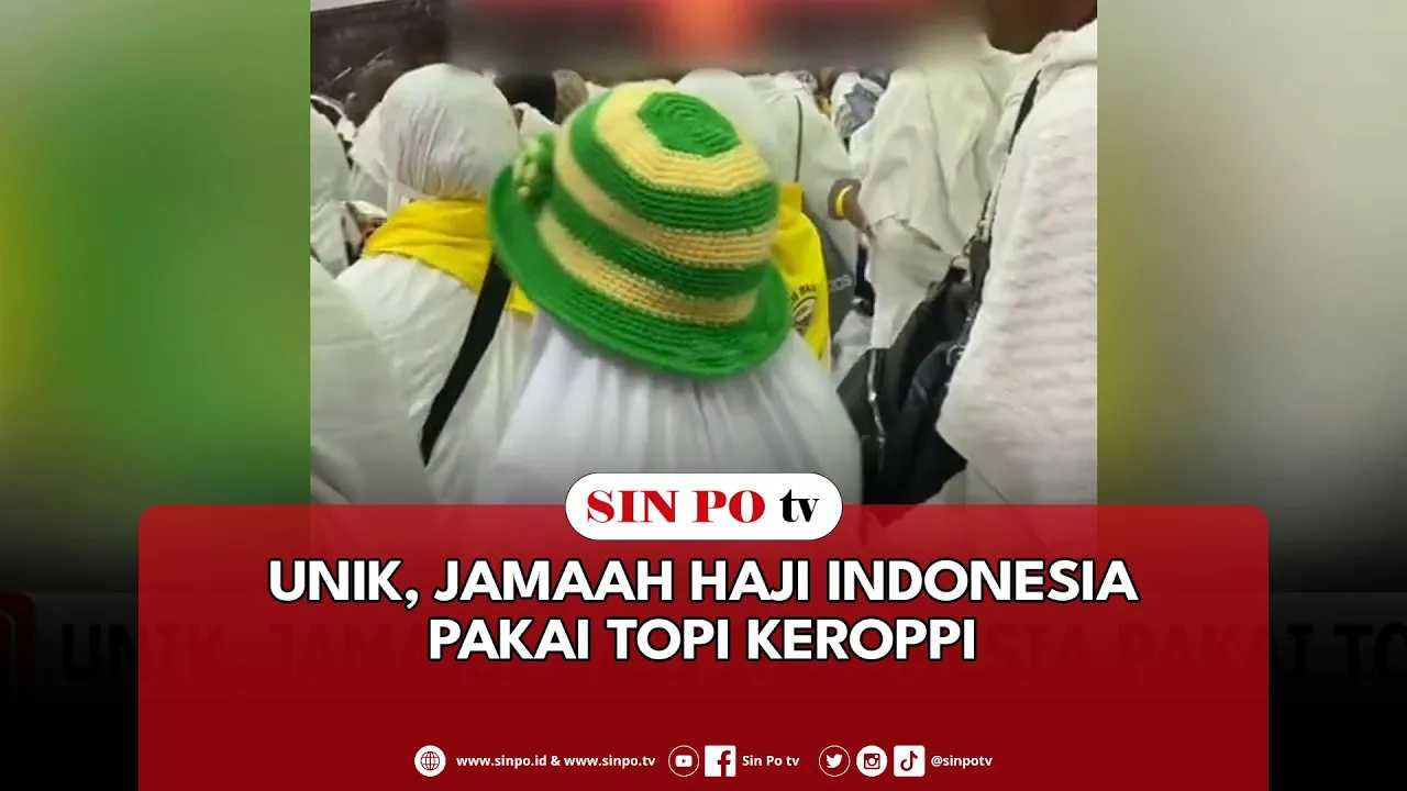 Unik, Jamaah Haji Indonesia Pakai Topi Keroppi