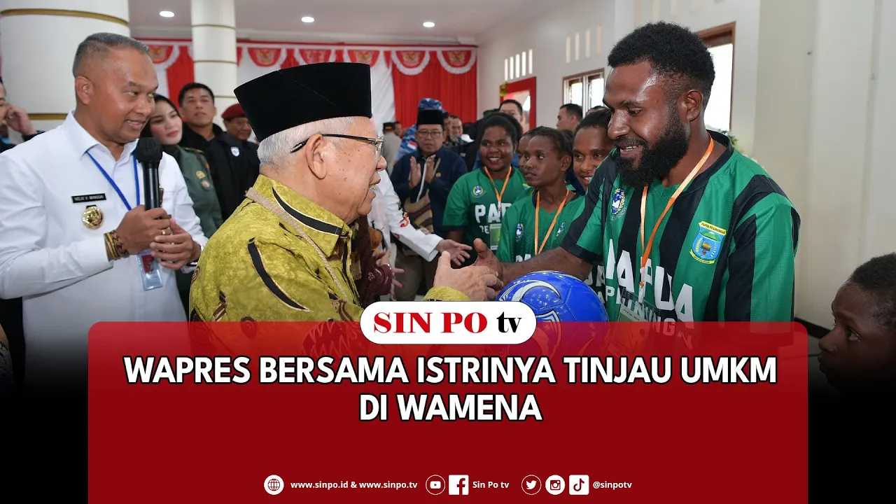 Wapres Bersama Istrinya Tinjau UMKM Di Wamena