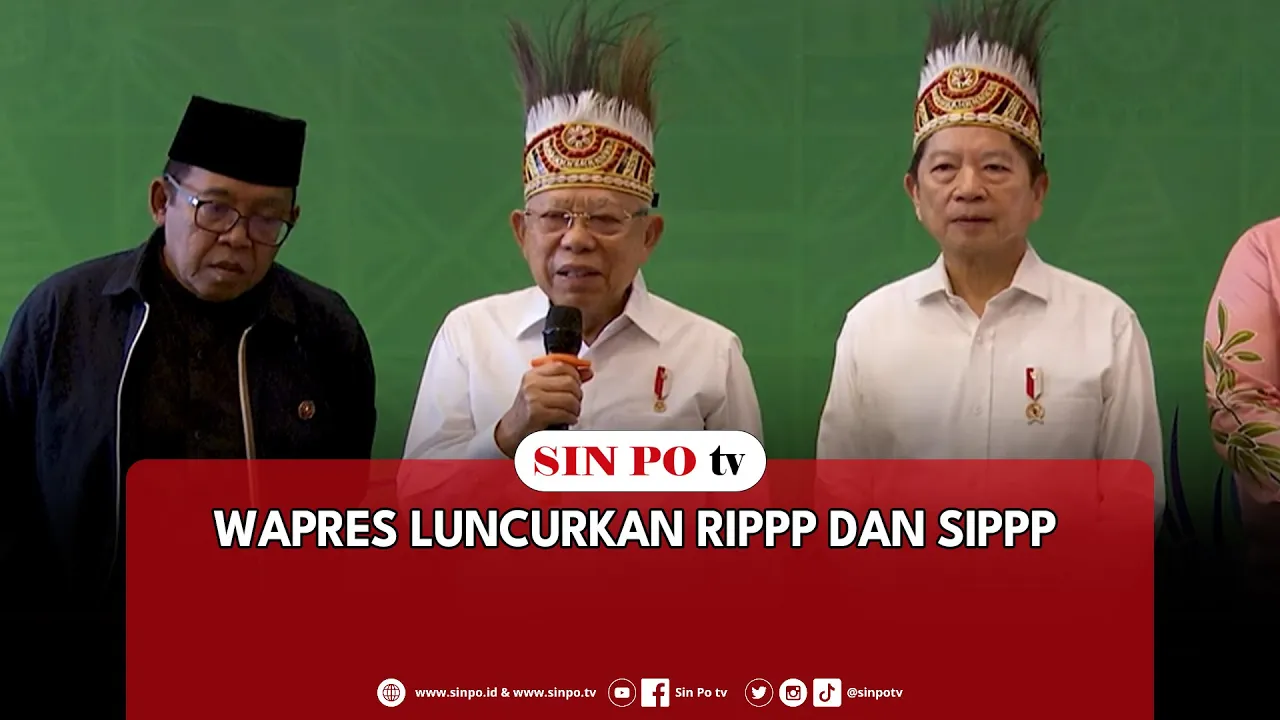 Wapres Luncurkan RIPPP Dan SIPPP