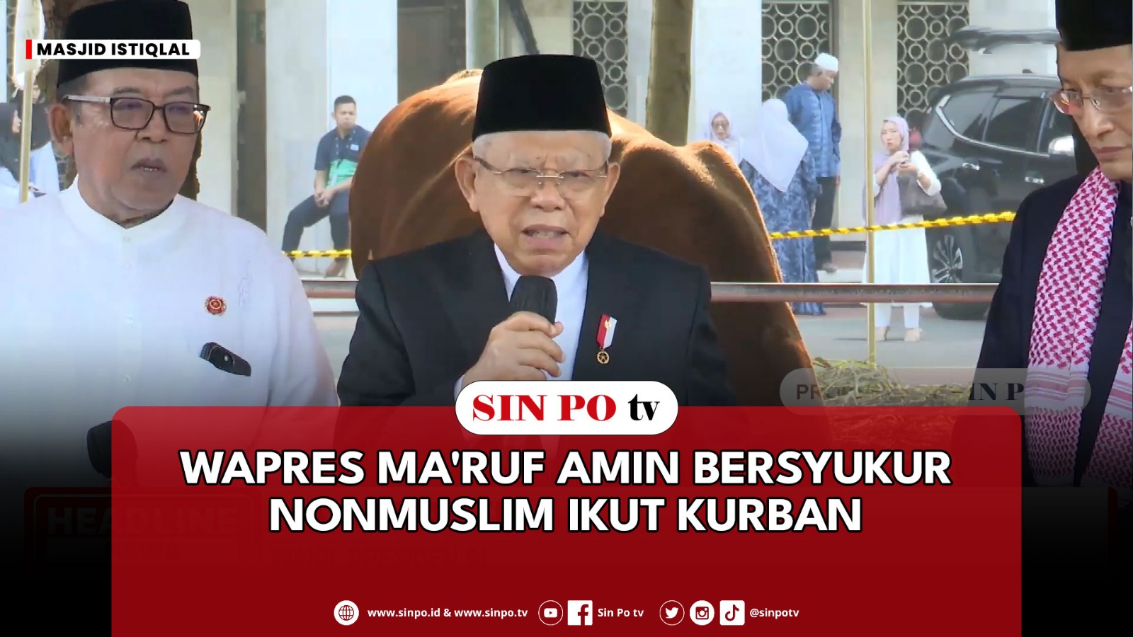 Wapres Ma'ruf Amin Bersyukur Nonmuslim Ikut Kurban