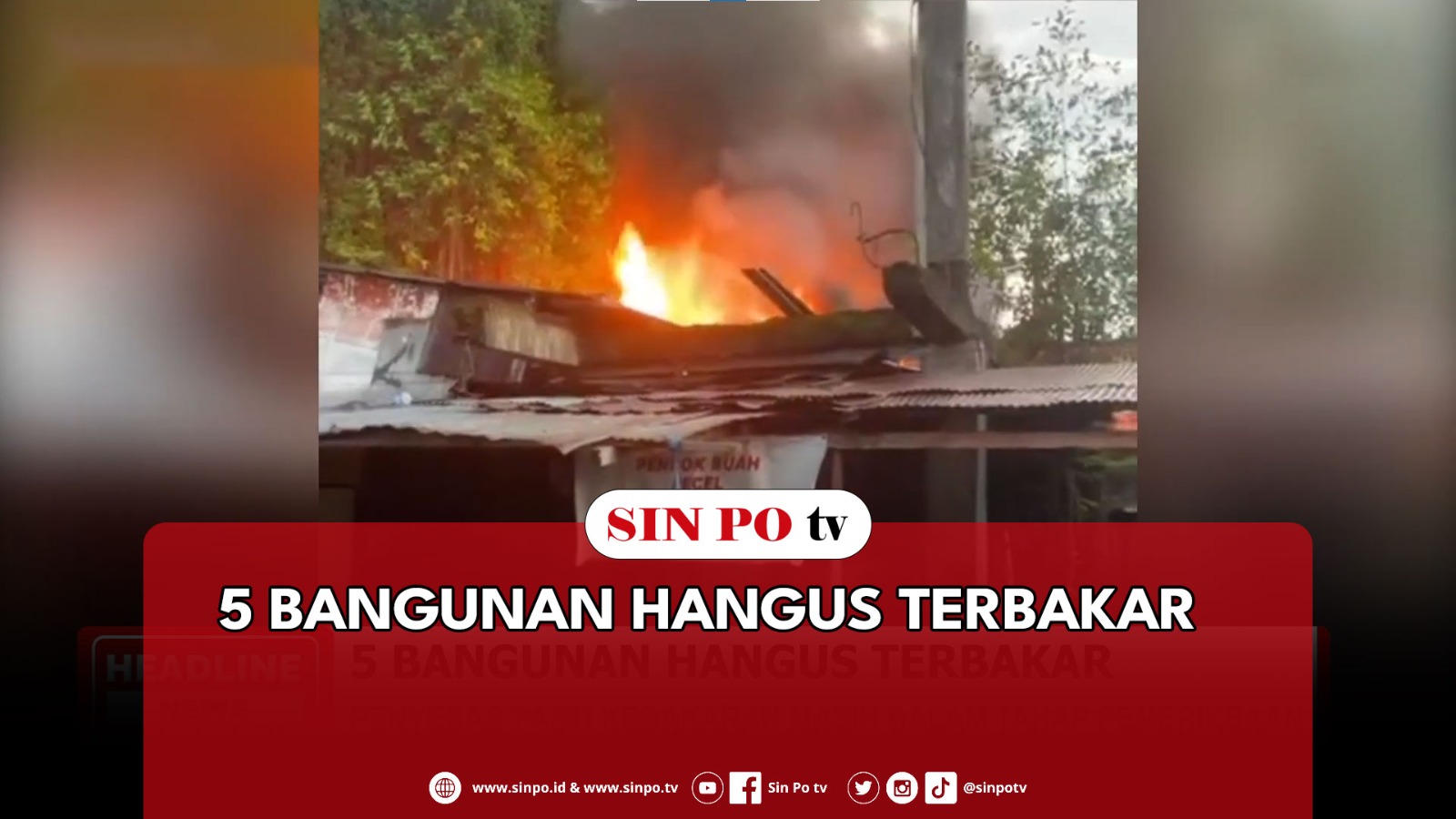 5 Bangunan Hangus Terbakar