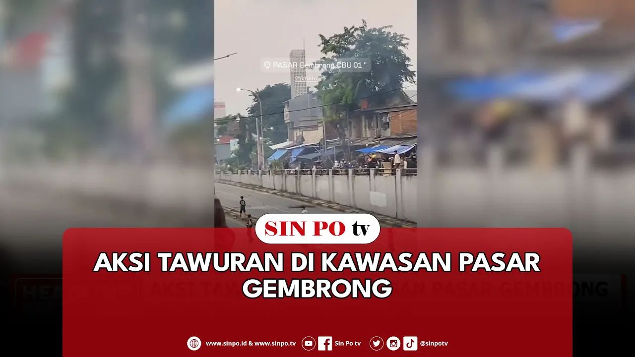 Aksi Tawuran Di Kawasan Pasar Gembrong