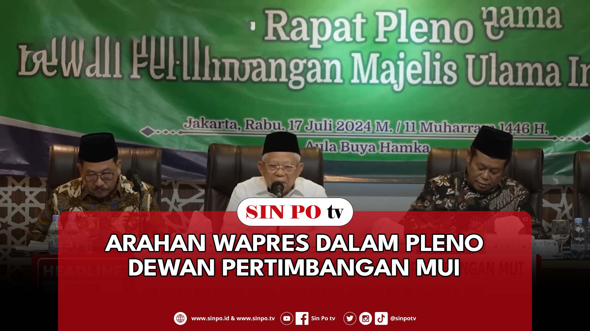 Arahan Wapres Dalam Pleno Dewan Pertimbangan MUI