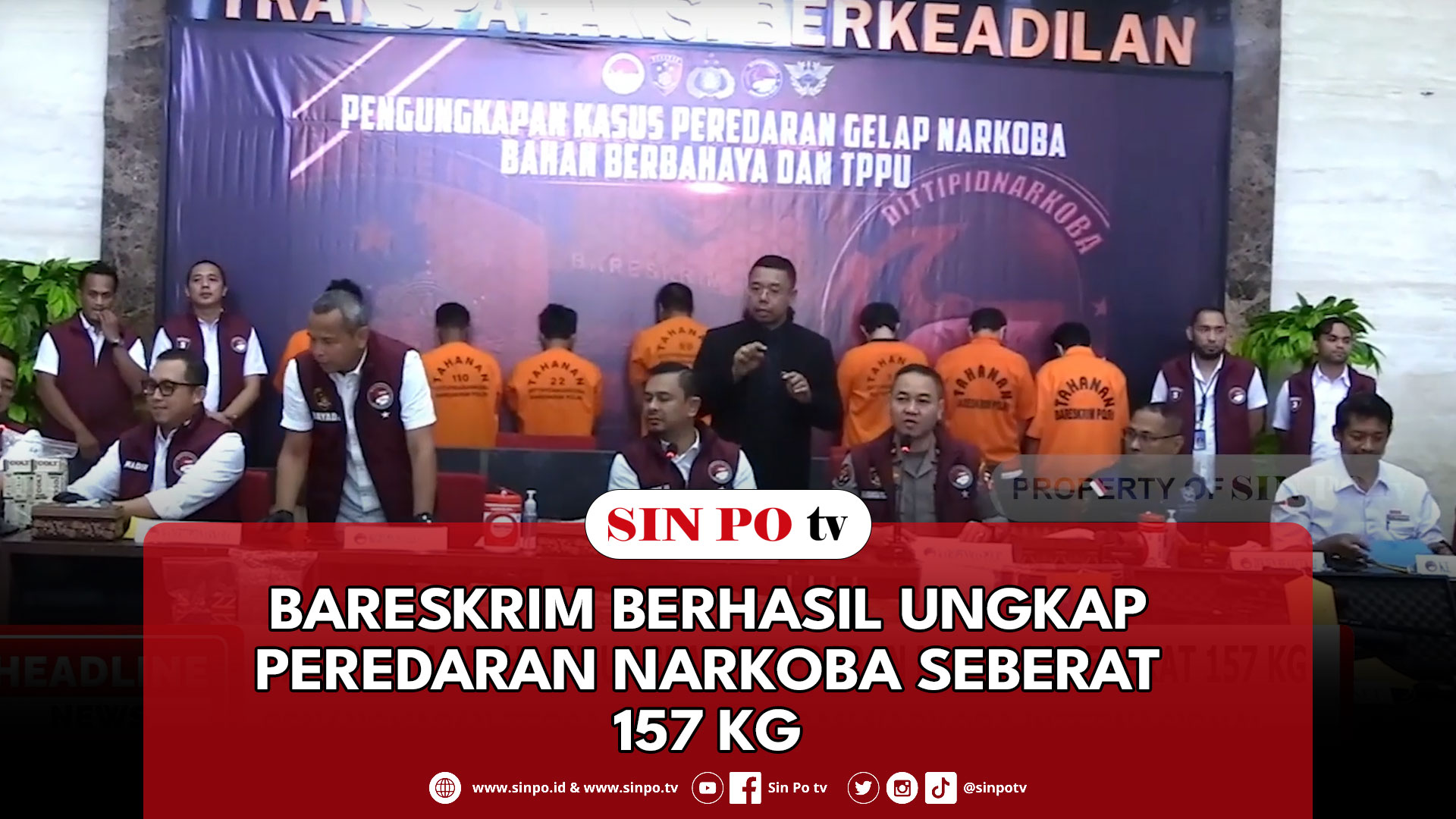 Bareskrim Berhasil Ungkap Peredaran Narkoba Seberat 157 KG