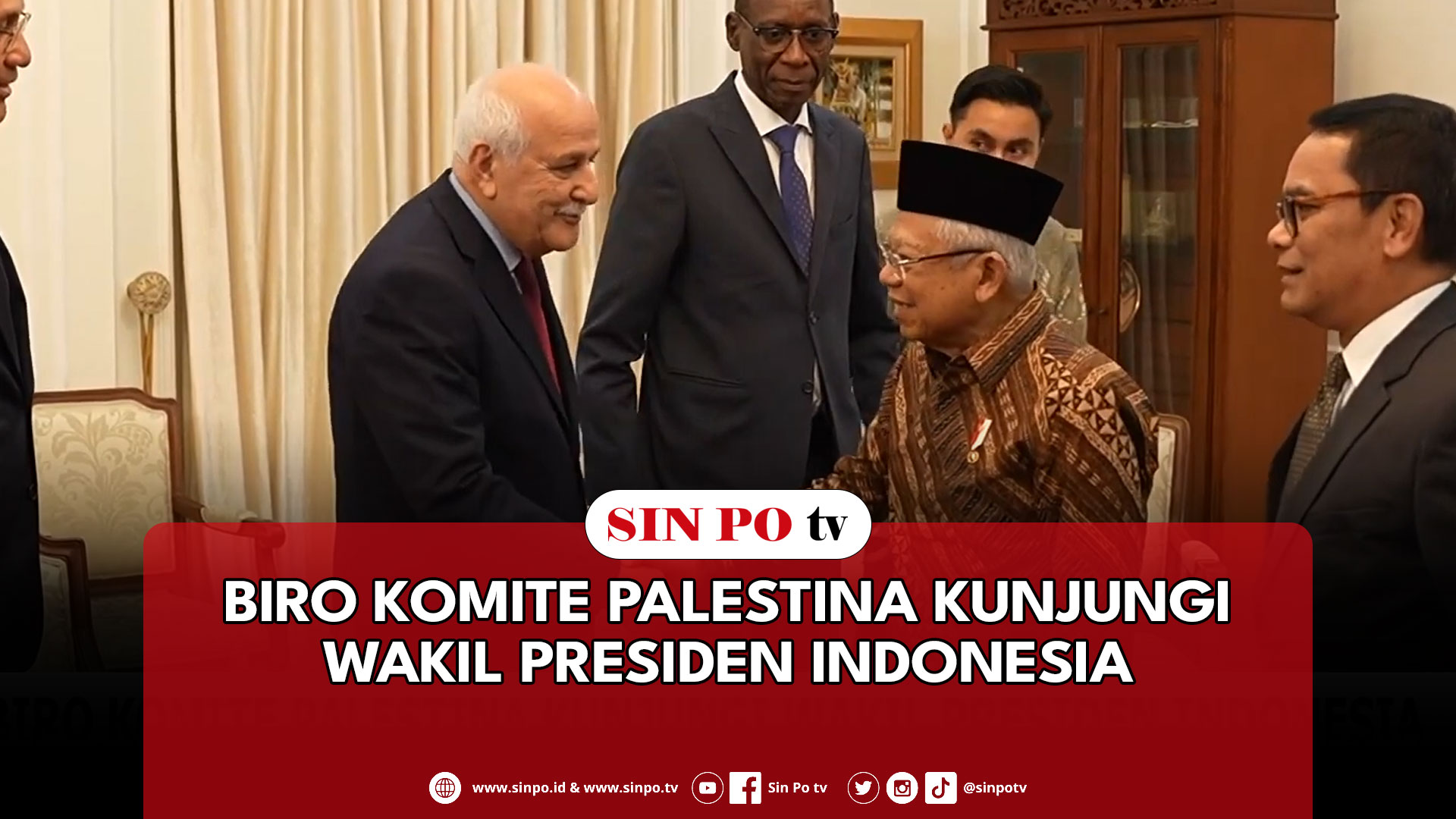 Biro Komite Palestina Kunjungi Wakil Presiden Indonesia