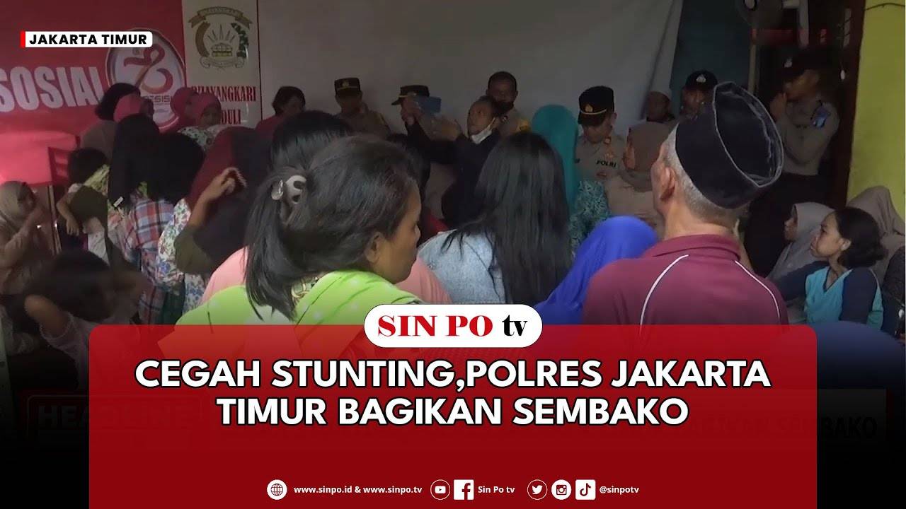 Cegah Stunting, Polres Jakarta Timur Bagikan Sembako