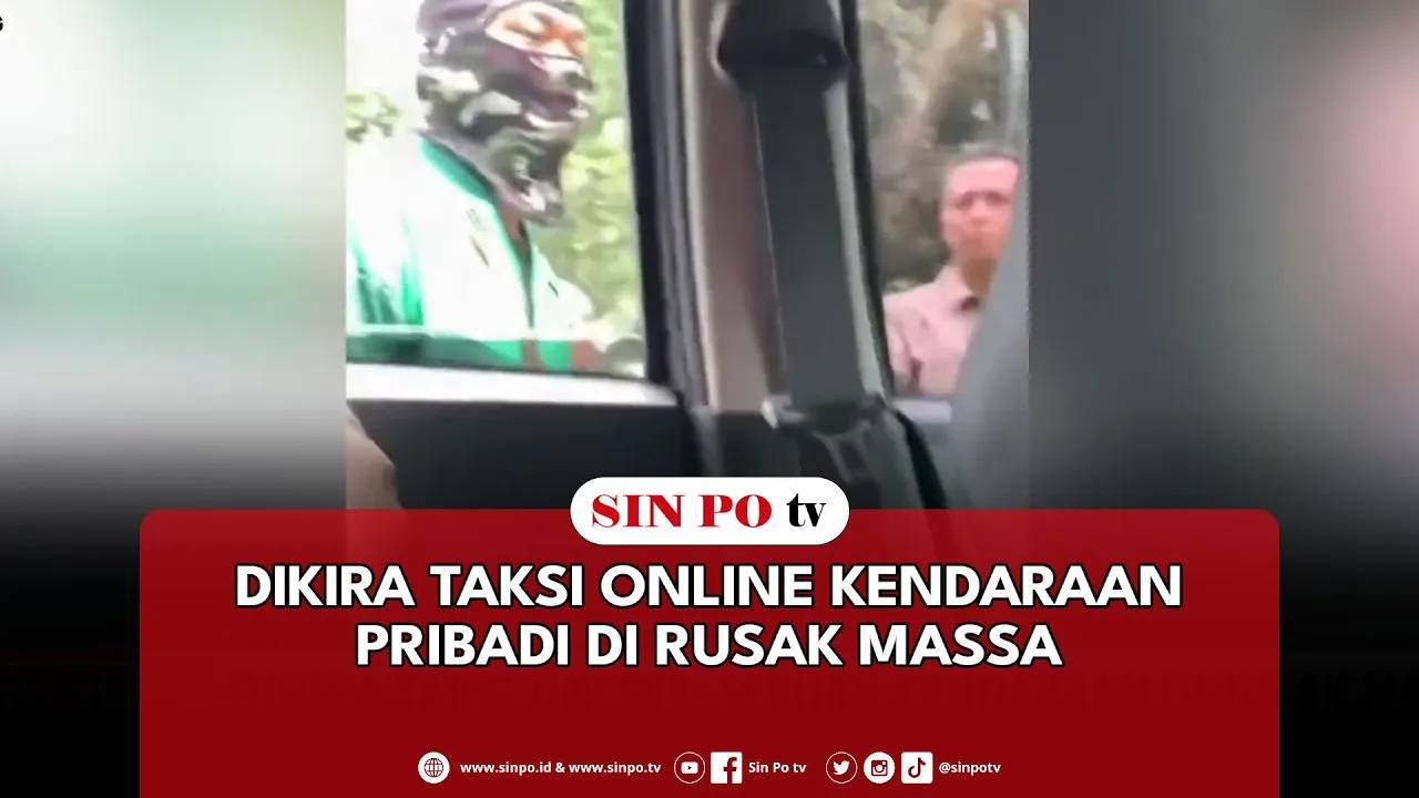 Dikira Taksi Online Kendaraan Pribadi Di Rusak Massa