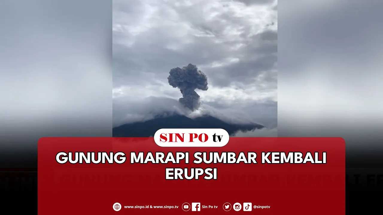 Gunung Marapi Sumbar Kembali Erupsi