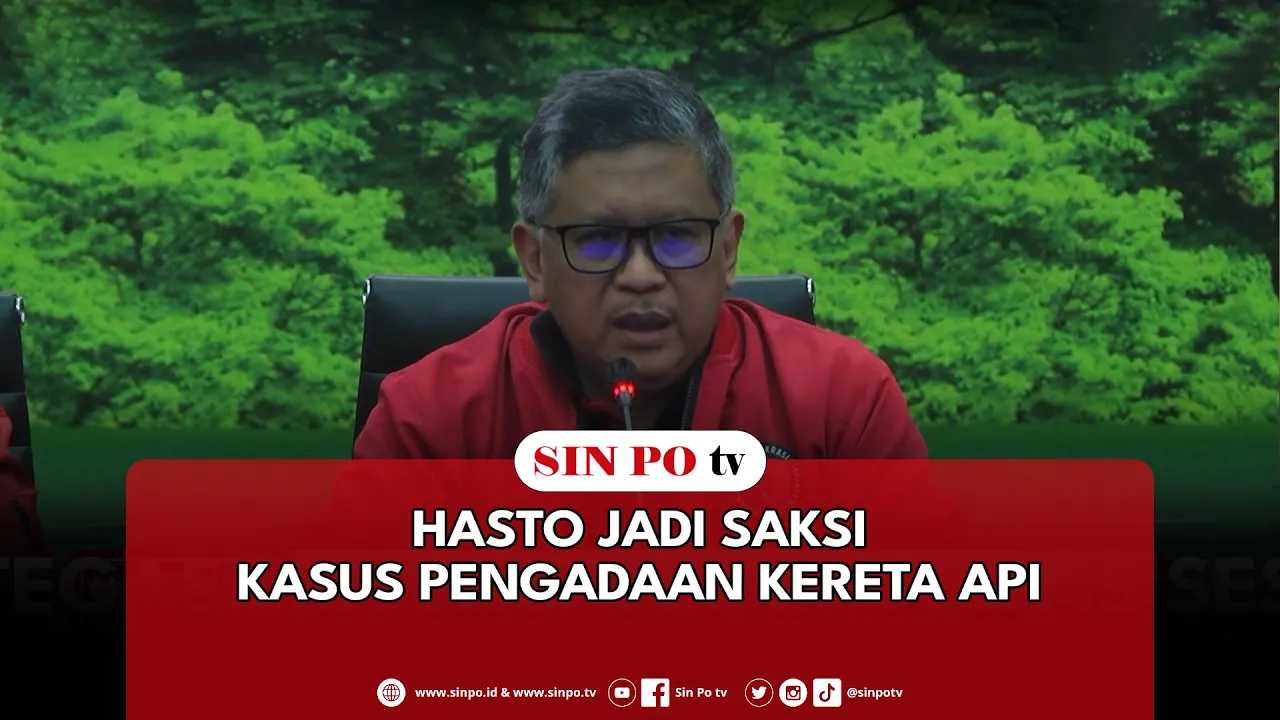 Hasto Jadi Saksi Kasus Pengadaan Kereta Api