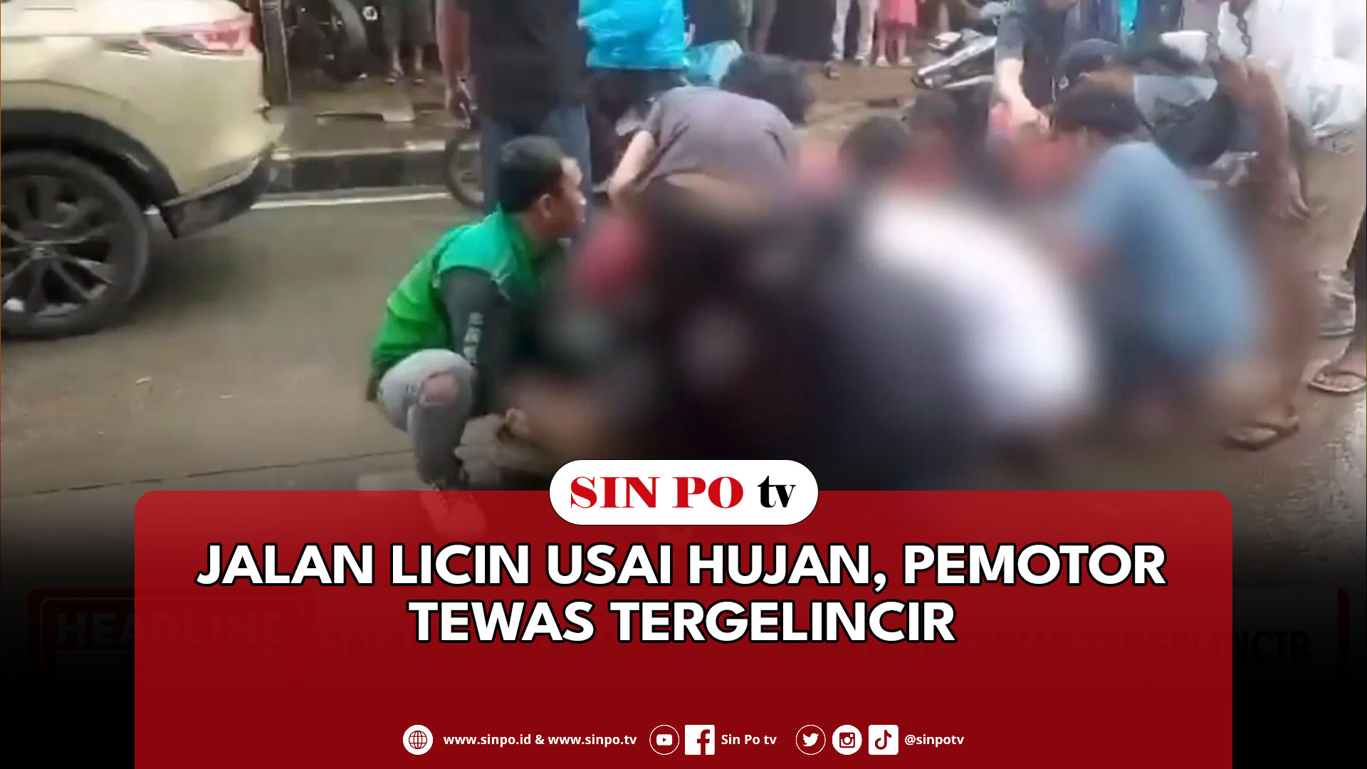 Jalan Licin Usai Hujan, Pemotor Tewas Tergelincir