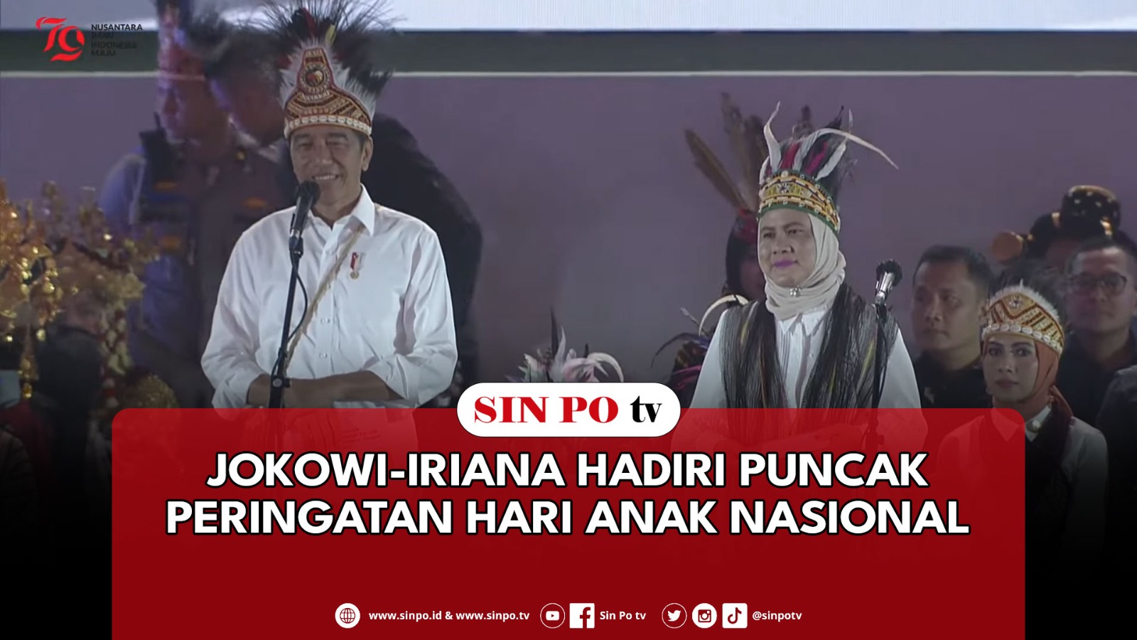 Jokowi-Iriana Hadiri Puncak Peringatan Hari Anak Nasional