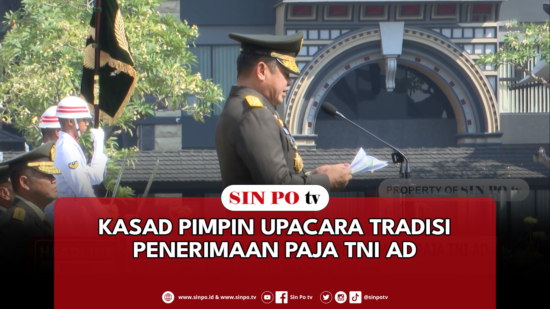 Kasad Pimpin Upacara Tradisi Penerimaan Paja TNI AD
