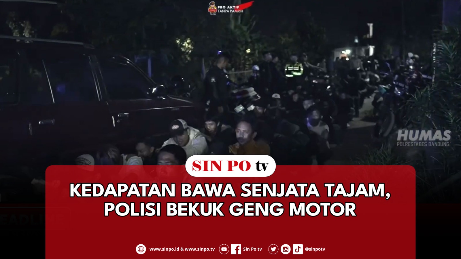 Kedapatan Bawa Senjata Tajam, Polisi Bekuk Geng Motor