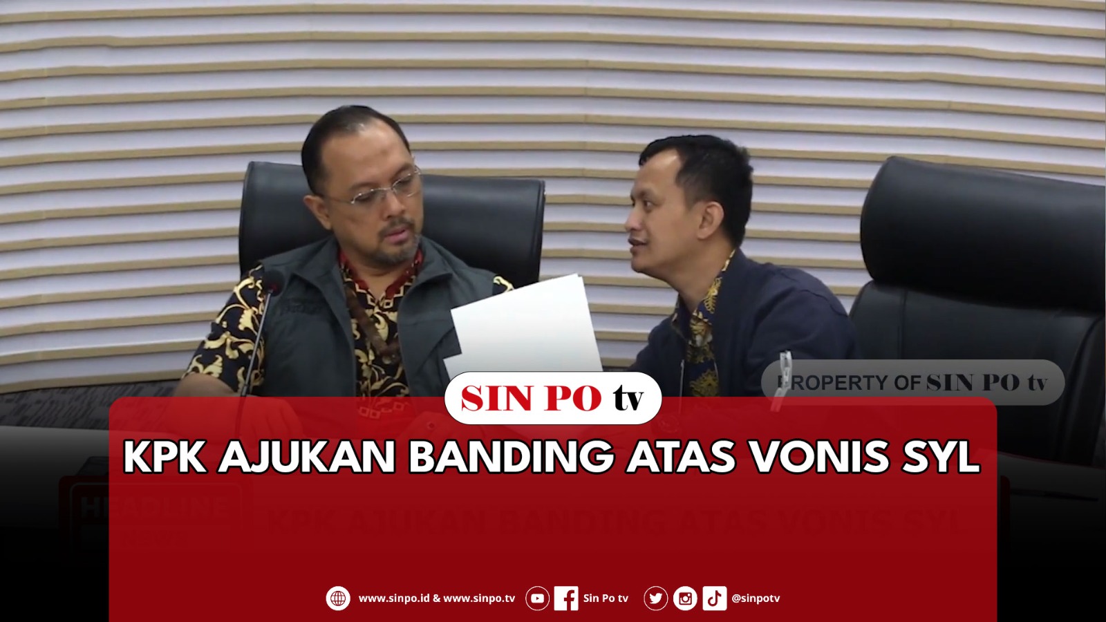 KPK Ajukan Banding Atas Vonis SYL