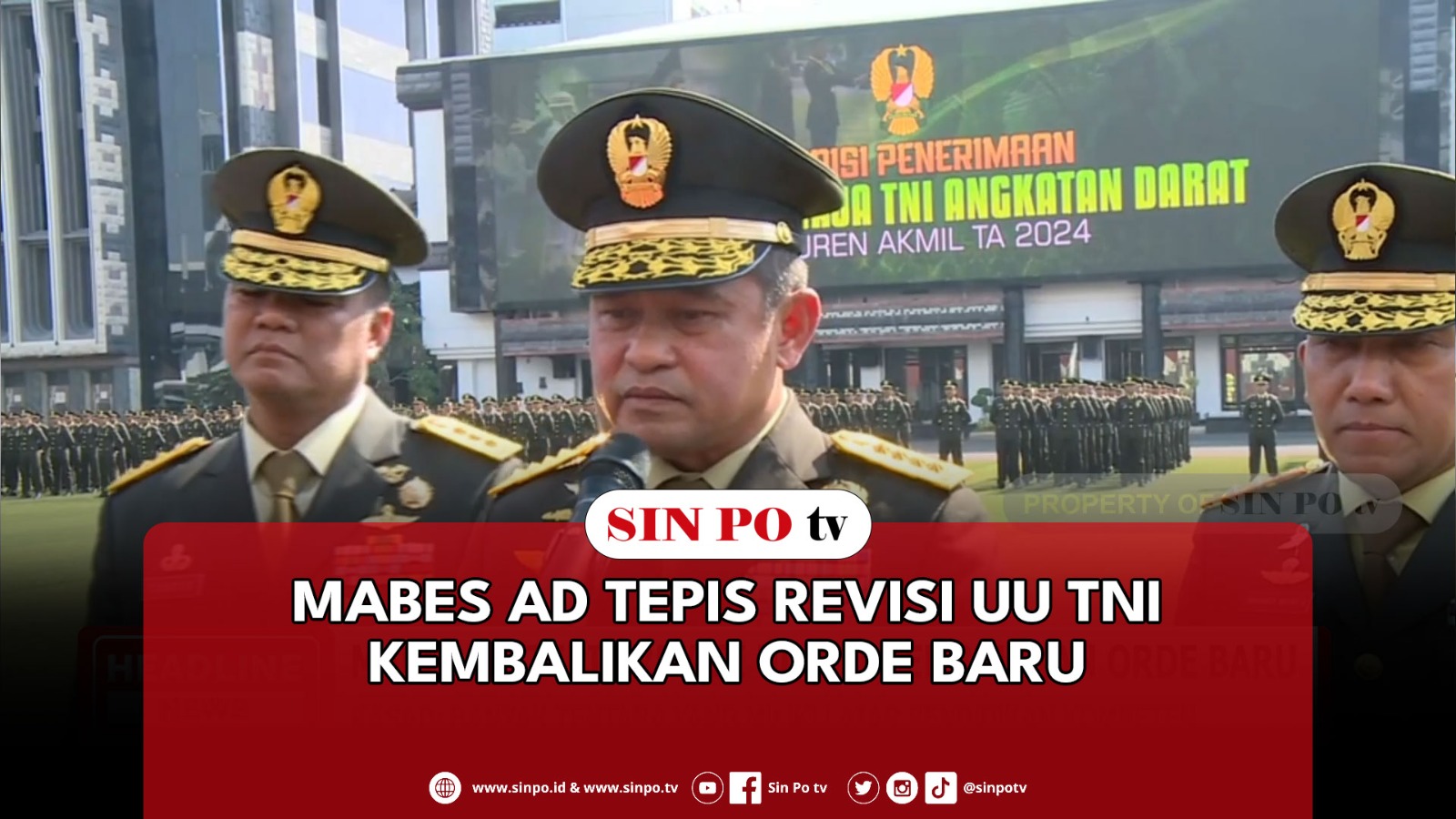 Mabes AD Tepis Revisi UU TNI Kembalikan Orde Baru