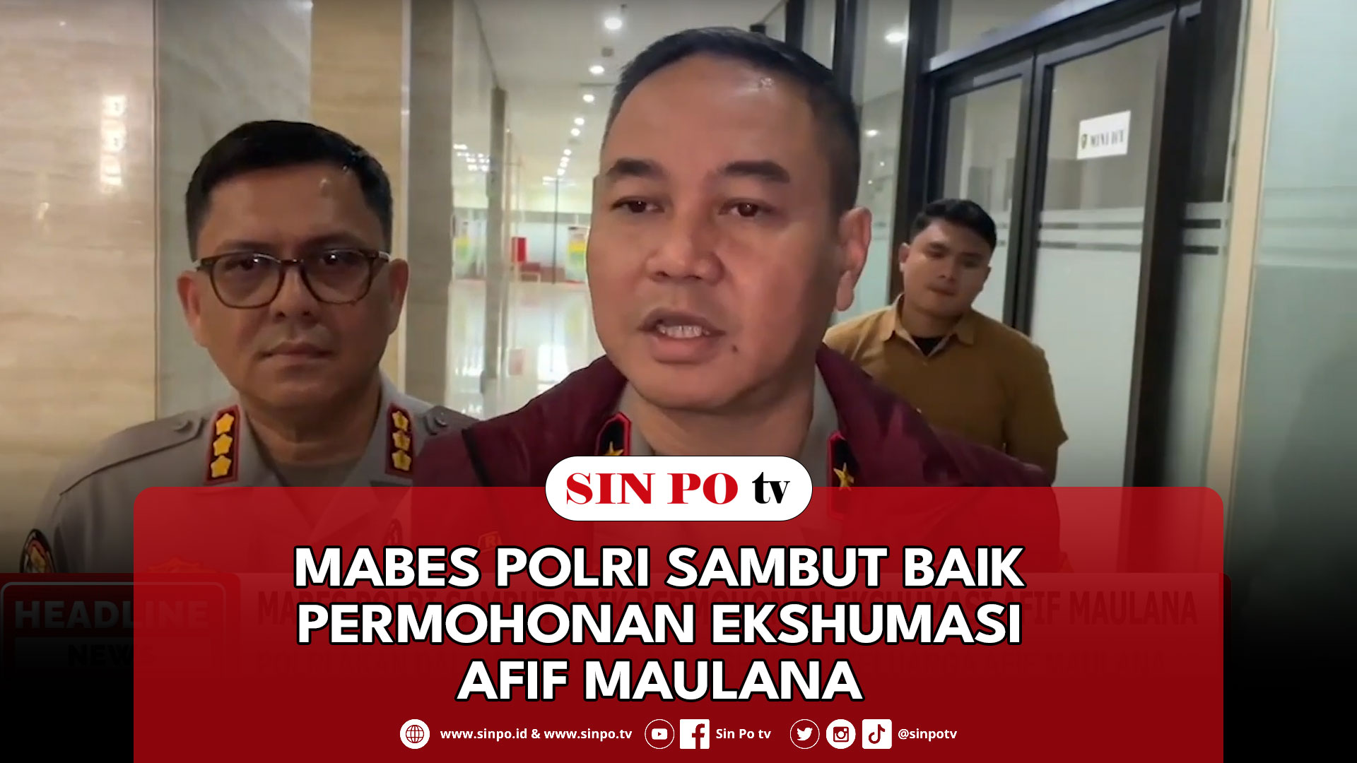 Mabes Polri Sambut Baik Permohonan Ekshumasi Afif Maulana