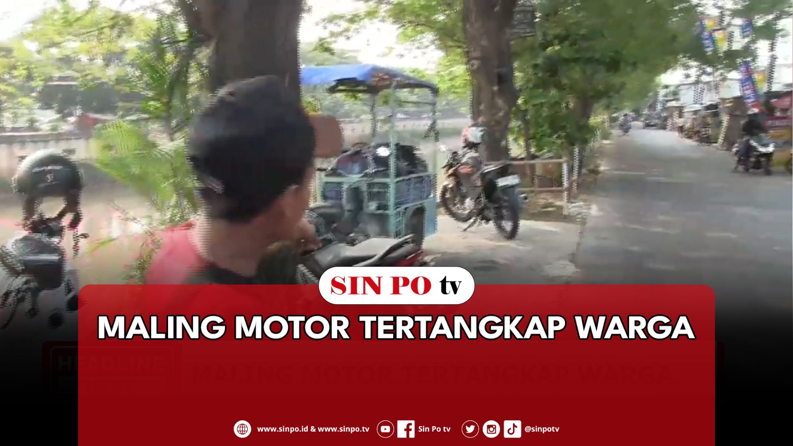 Maling Motor Tertangkap Warga