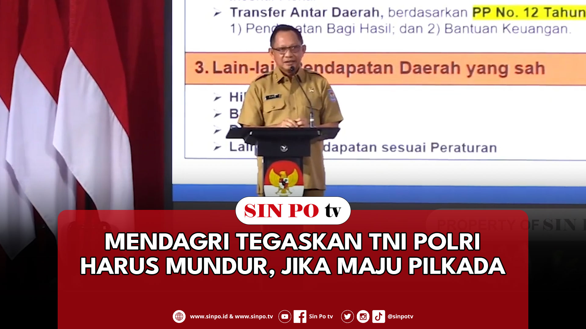 Mendagri Tegaskan TNI Polri Harus Mundur, Jika Maju Pilkada