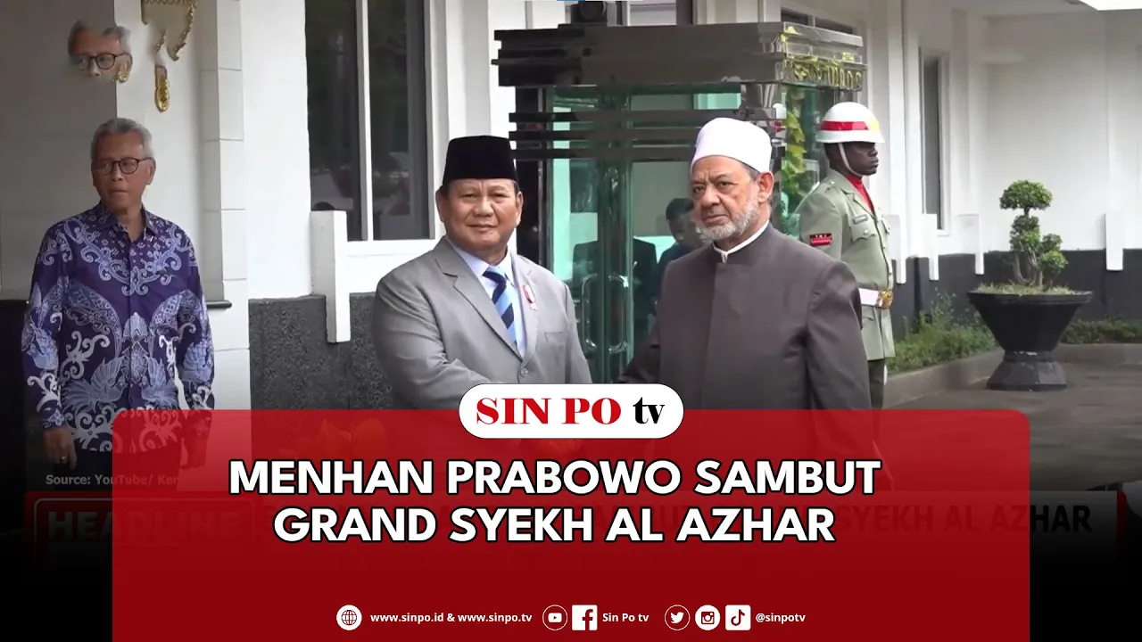 Menhan Prabowo Sambut Grand Syekh Al Azhar