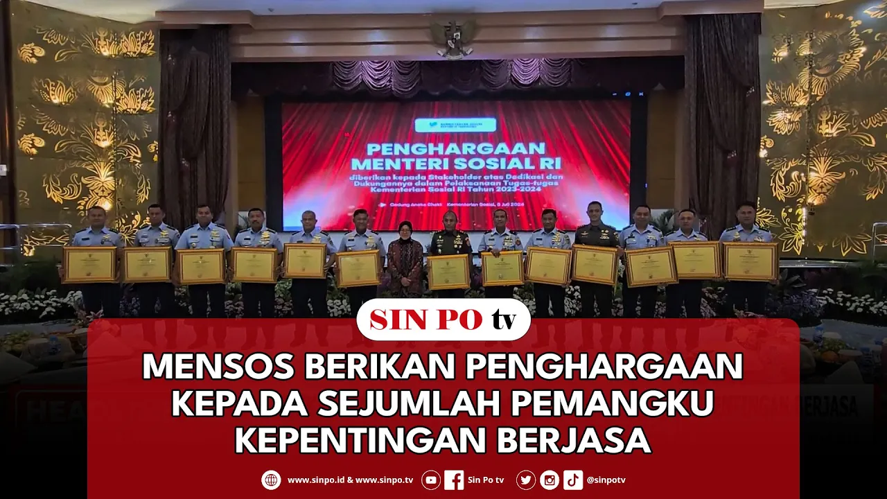 Mensos Berikan Penghargaan Kepada Sejumlah Pemangku Kepentingan Berjasa